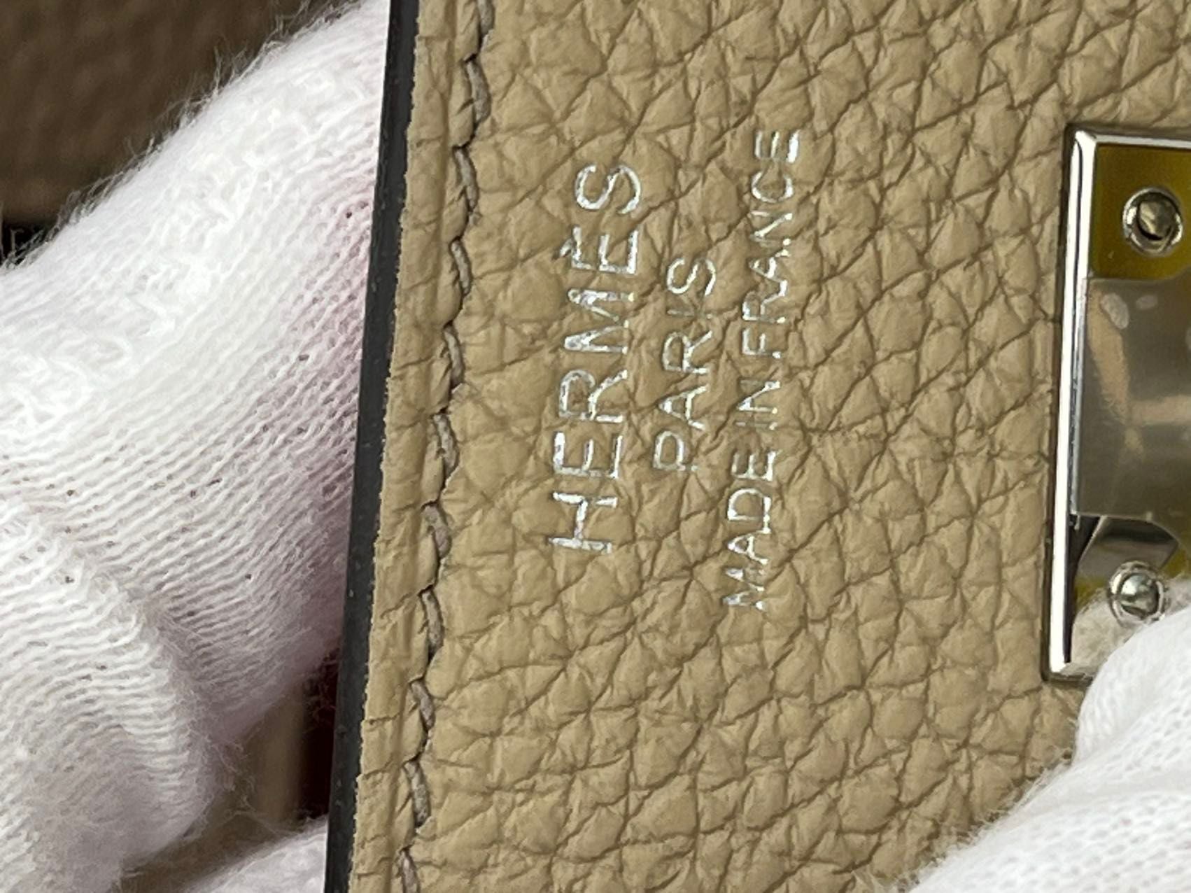 Hermès Birkin 25 Trench Verso Togo Palladium Hardware