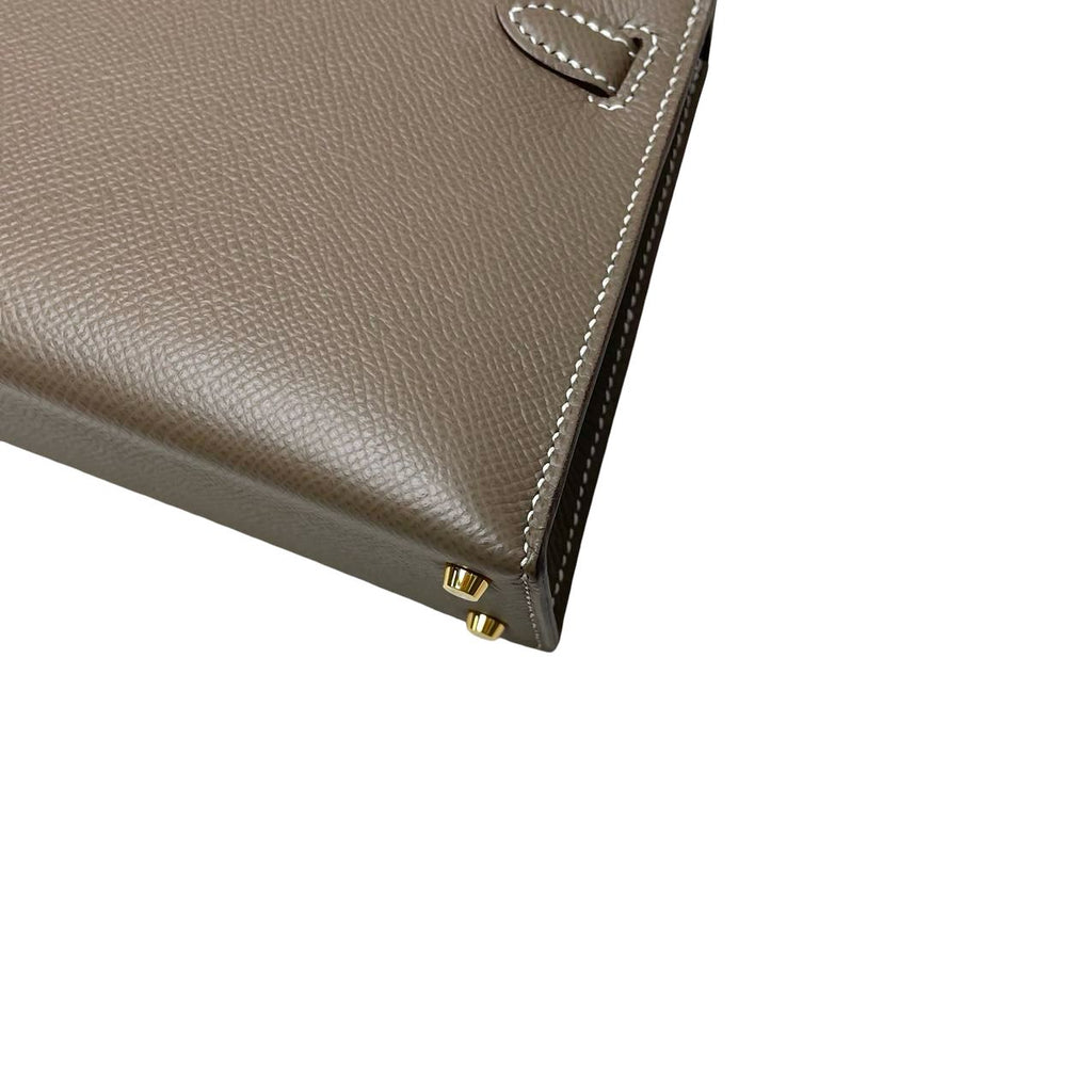 Hermès Mini Kelly Etoupe Epsom Gold Hardware