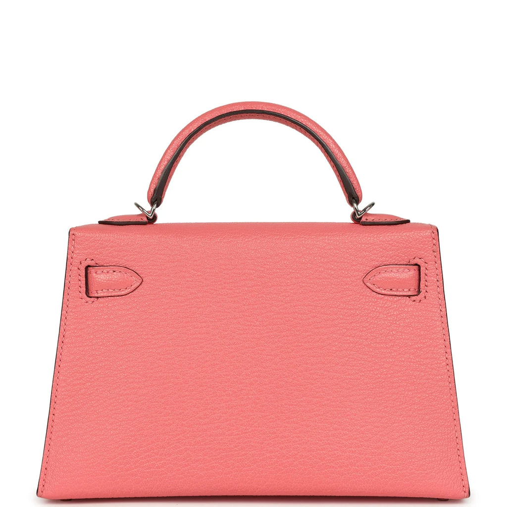 Vorbestellung: Hermès Kelly Sellier 20 Rose Lipstick Chevre Palladium-Hardware