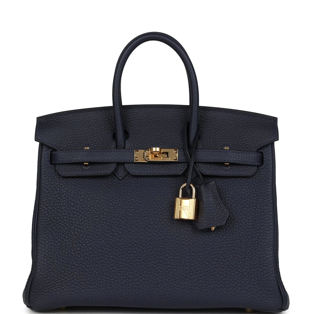 Vorbestellung: Hermès Birkin 25 Bleu Nuit Togo Gold Hardware