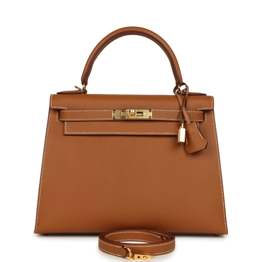 Vorbestellung: Hermès Kelly Sellier 28 Gold Epsom Goldene Hardware