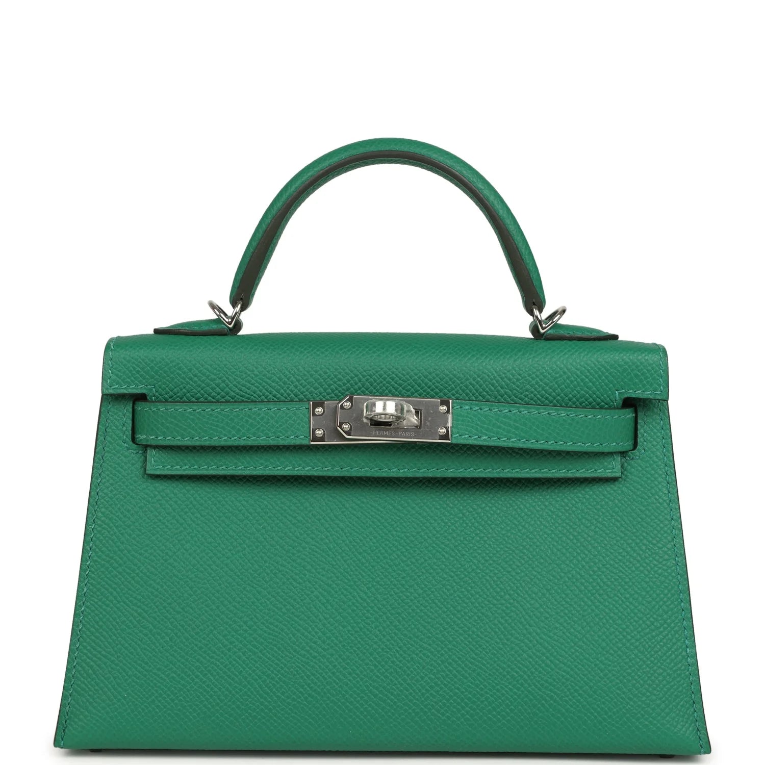 Vorbestellung: Hermès Mini Kelly Vert Vertigo Epsom Palladium Hardware