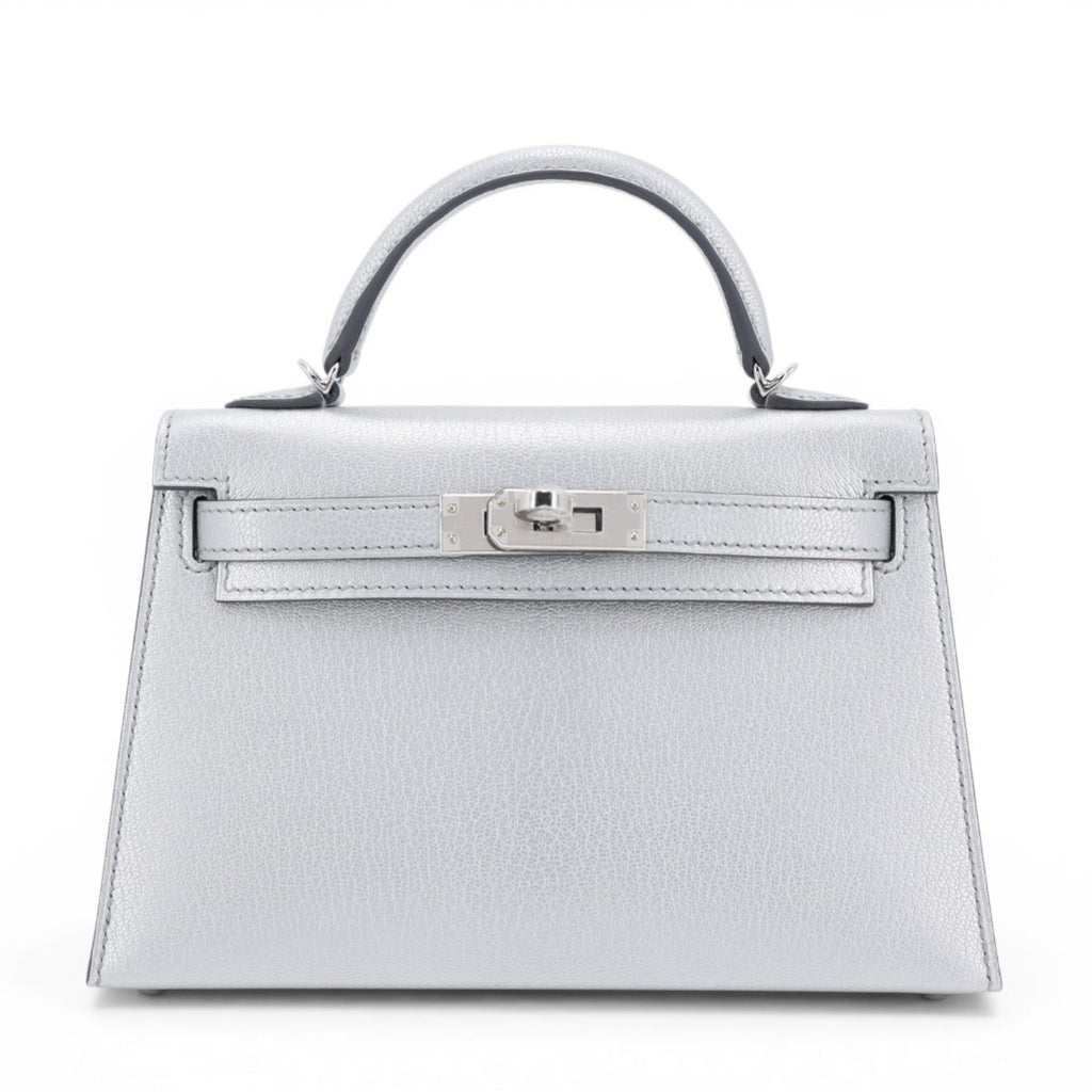 Vorbestellung: Hermès Kelly Mini Chamkila Argent Palladium-Hardware