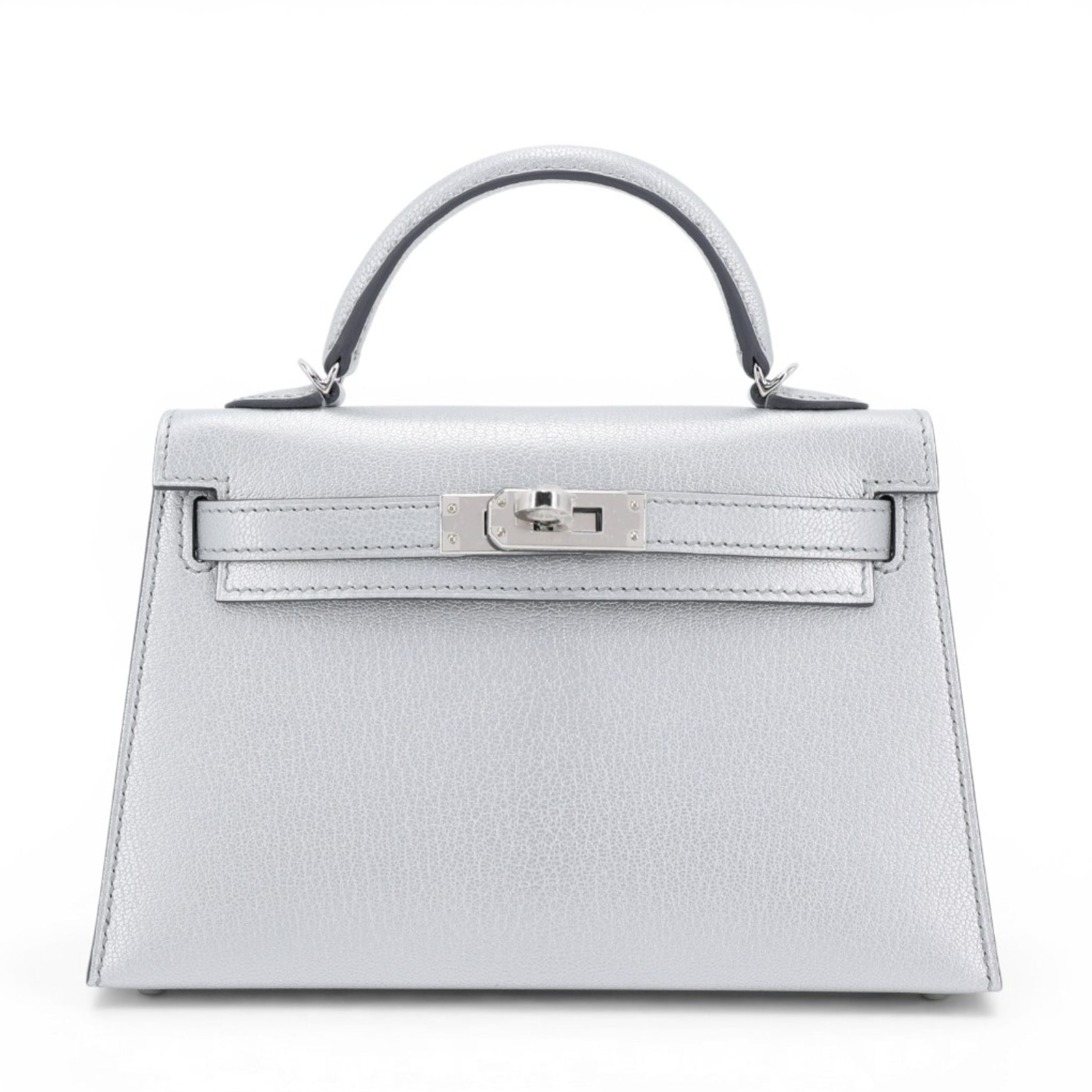Vorbestellung: Hermès Kelly Mini Chamkila Argent Palladium-Hardware