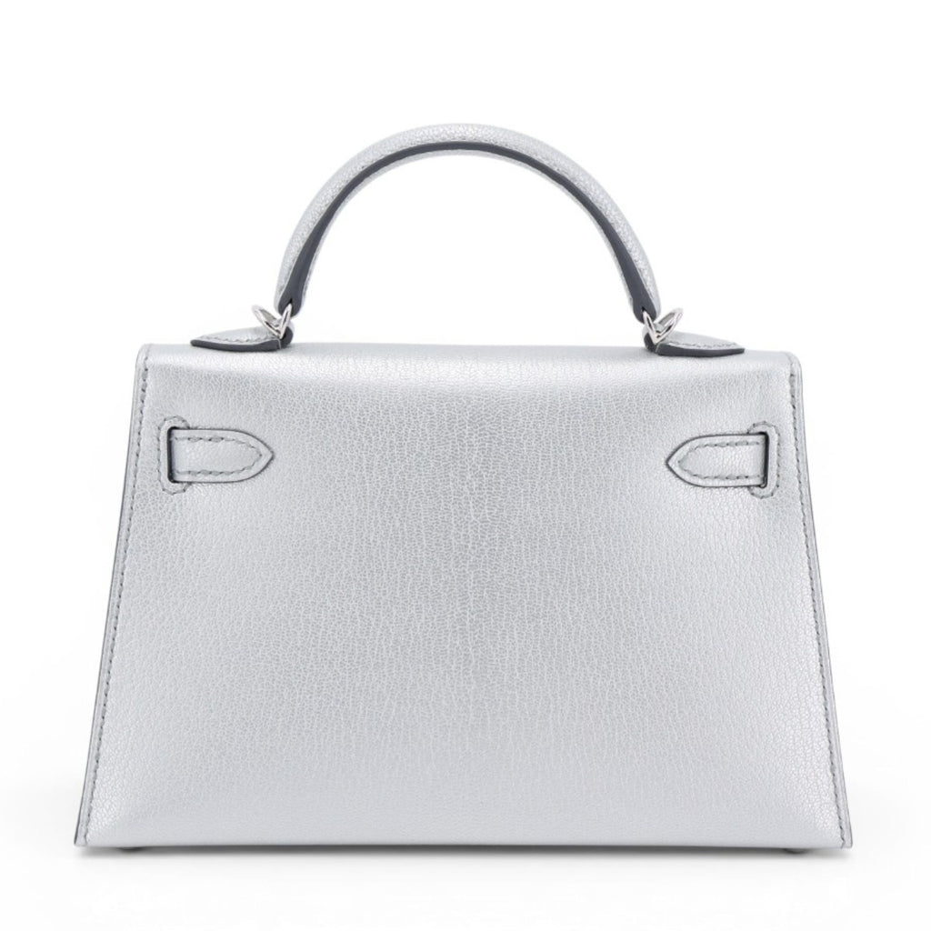 Vorbestellung: Hermès Kelly Mini Chamkila Argent Palladium-Hardware