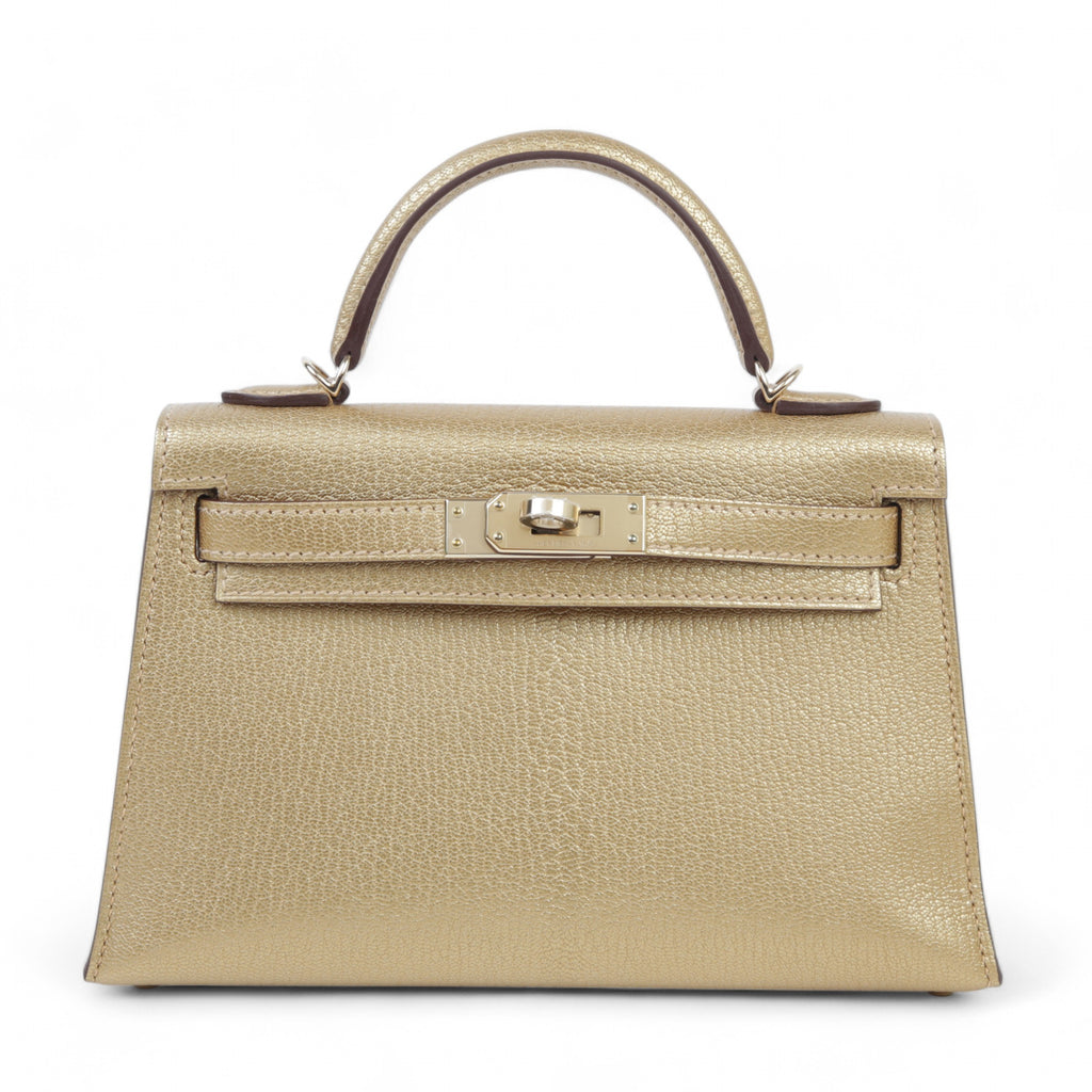 Vorbestellung: Hermès Kelly Mini Dore Chamkila Palladium Hardware
