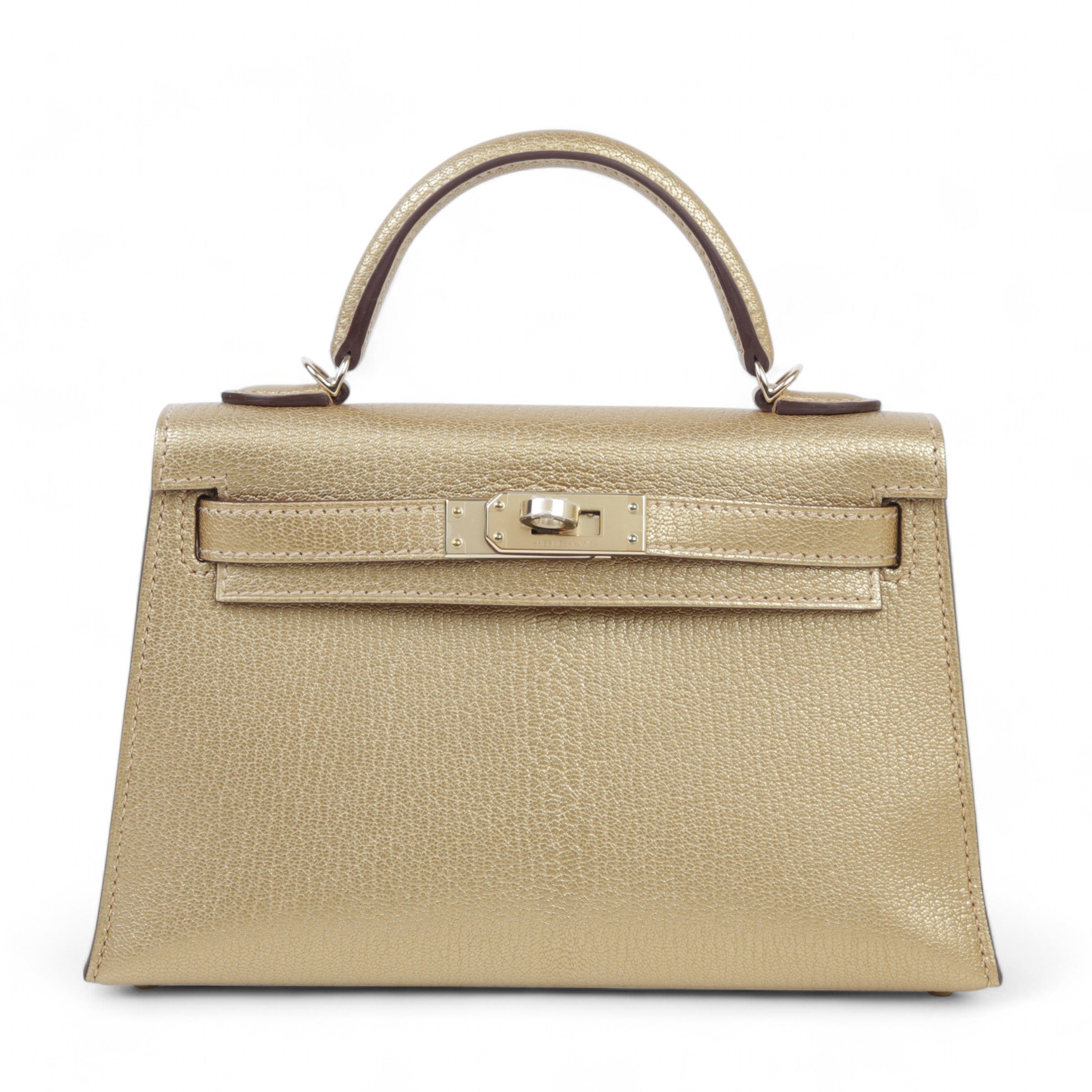 Vorbestellung: Hermès Kelly Mini Dore Chamkila Palladium Hardware