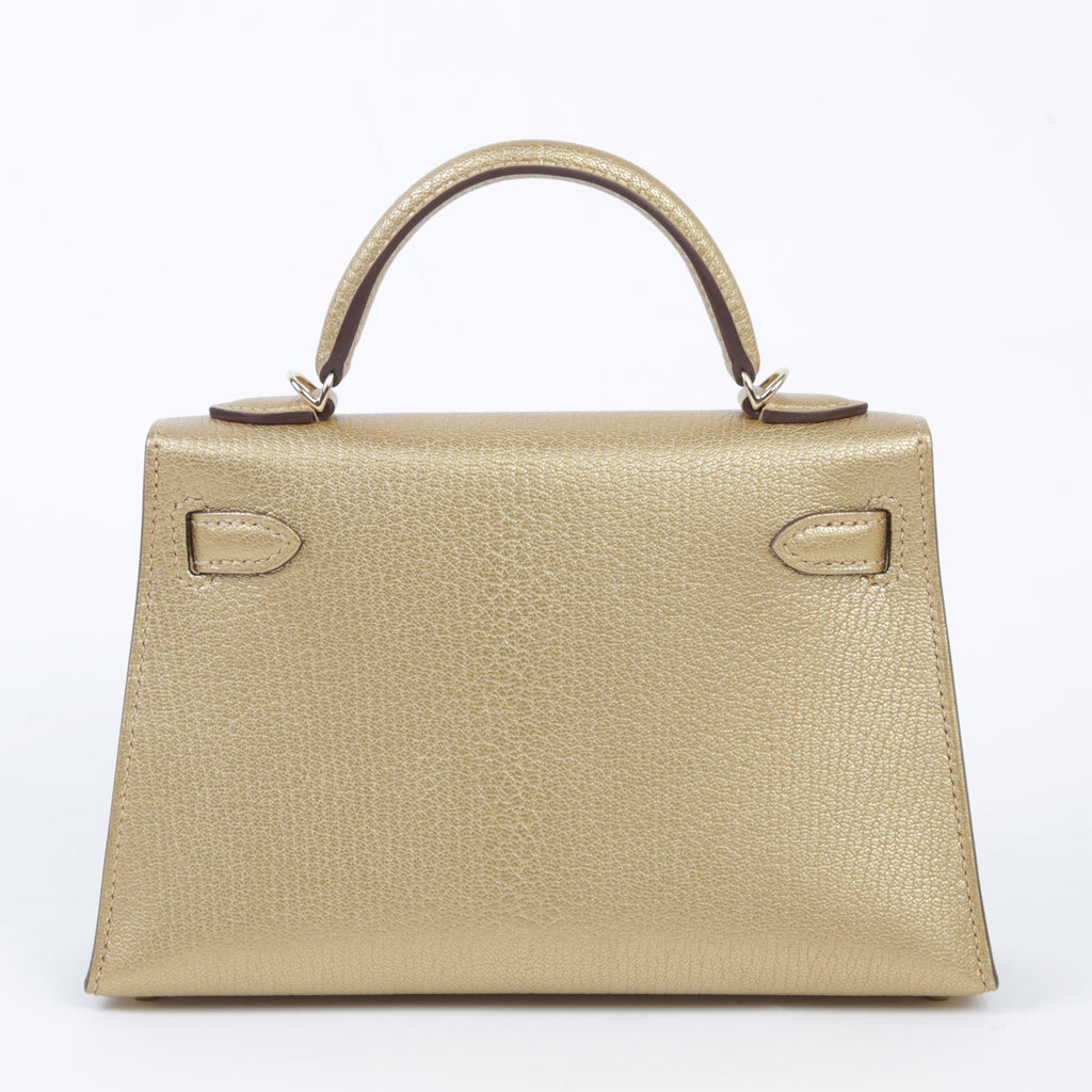 Vorbestellung: Hermès Kelly Mini Dore Chamkila Palladium Hardware