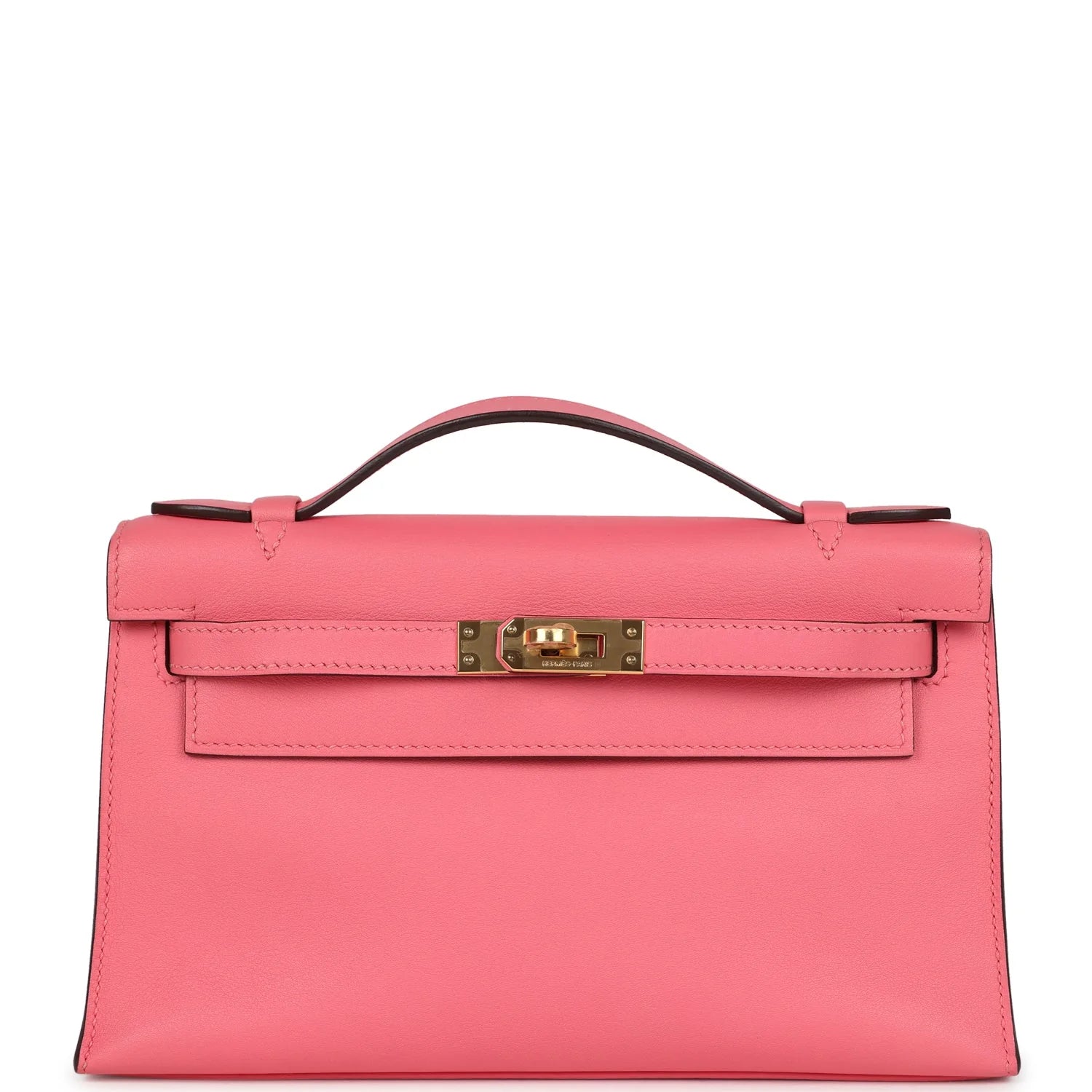 Vorbestellung: Hermès Kelly Pochette Rose Azalee Swift