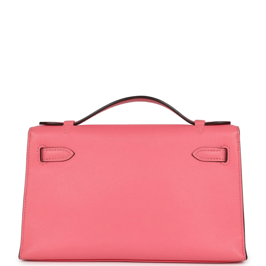 Vorbestellung: Hermès Kelly Pochette Rose Azalee Swift
