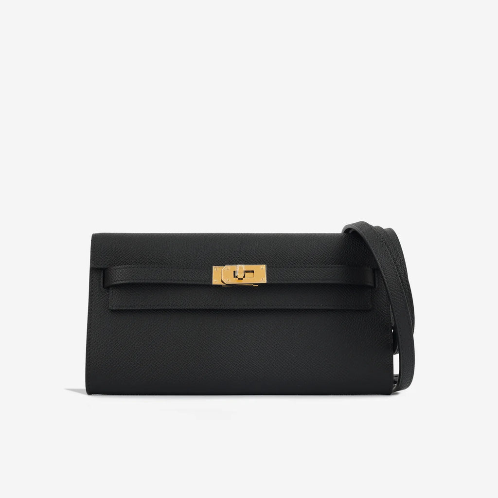 Kelly To Go Schwarz Epsom Gold Hardware